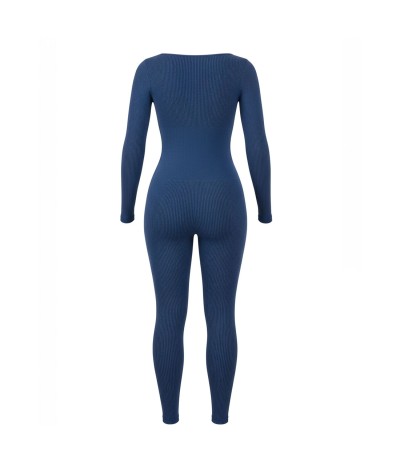 Enterizo Deportivo Mujer Efecto Lavado Azul