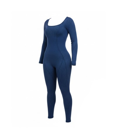 Enterizo Deportivo Mujer Efecto Lavado Azul